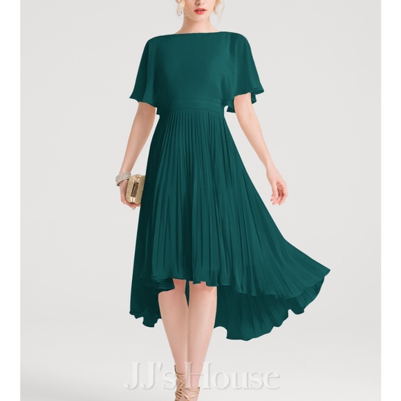 JJs House Teal Asymmetrical Dress - Picture 2 of 2